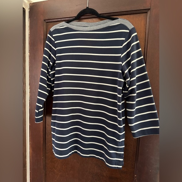 Vtg Catalina Navy Blue Striped Shirt, S, Old Money Coastal Fisherman Nautical - Picture 1 of 7